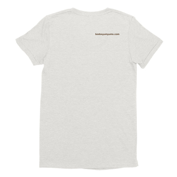 Women's American Apparel Tri-Blend T-Shirt Brown Print